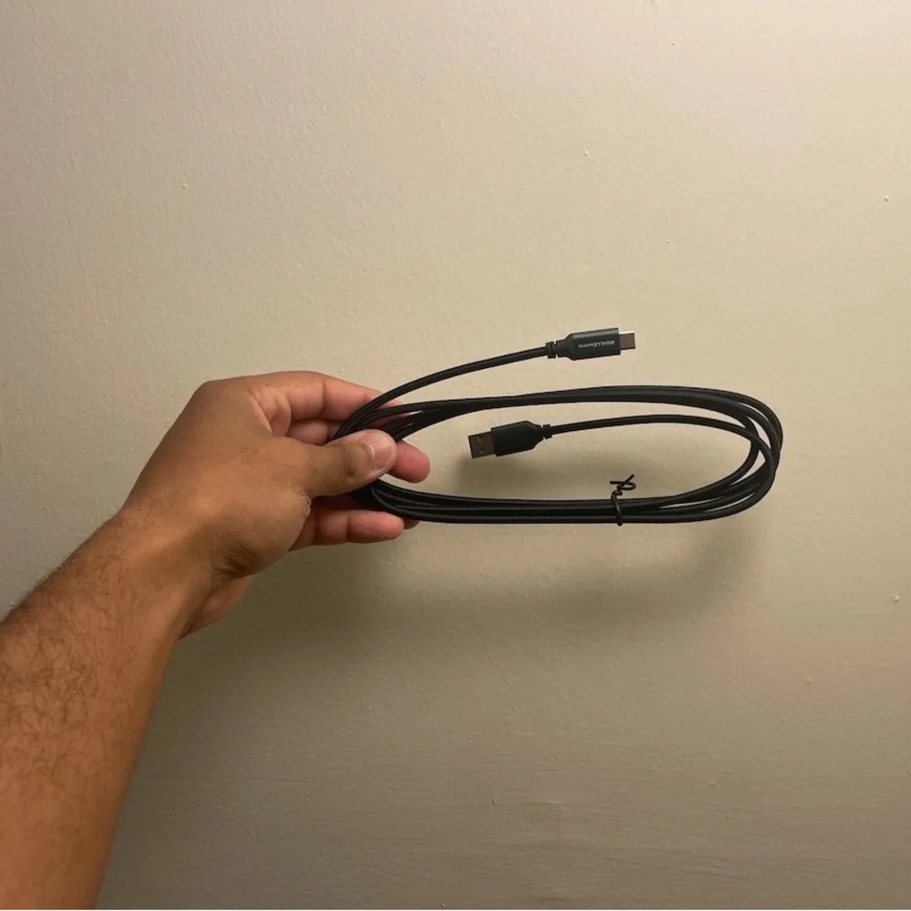 Black USB-C Charging Cable (Ver. 1) (Laptop, Computer, Phone, & etc) (10-12ft)
